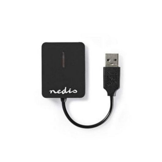 Lector de tarjetas Nedis CRDRU2300BK USB 2.0 compacto y compatible multiformato