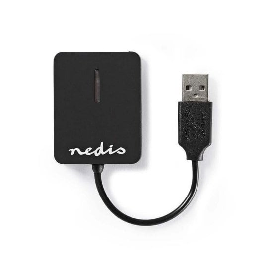 Lector de tarjetas Nedis CRDRU2300BK USB 2.0 compacto y compatible multiformato