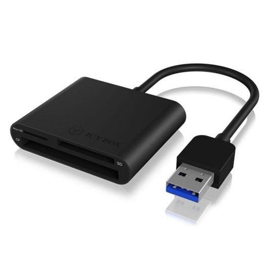 Lettore di schede ICY BOX IB-CR301-U3 USB 3.2 Gen 1 5000 Mbit/s Nero