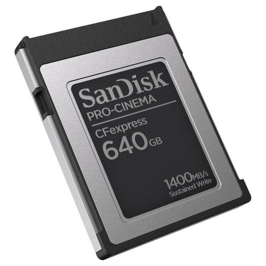 Tarjeta CFexpress Sandisk PRO-CINEMA 640 GB Negra alta velocidad escritura