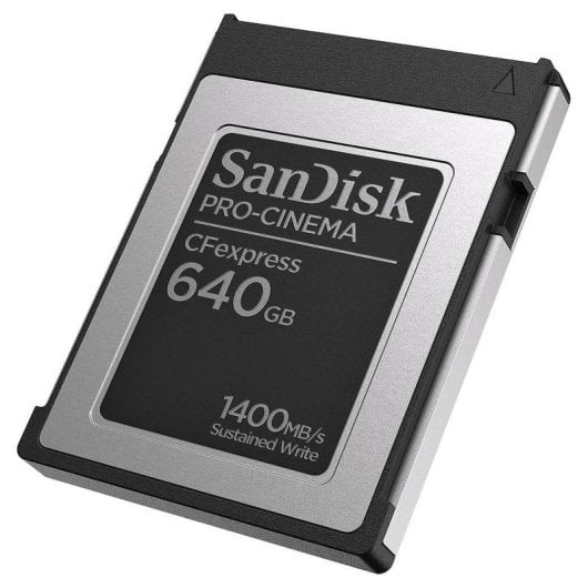 Tarjeta CFexpress Sandisk PRO-CINEMA 640 GB Negra alta velocidad escritura