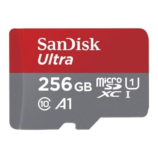 Carte MicroSDXC Sandisk SDSQUAC-256G-GN6FA 256GB UHS-I 150MB/s Gris Rouge