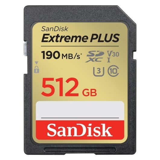 Tarjeta SD SanDisk Extreme PLUS SDSDXWV-512G-GNCIN 512 GB UHS-I U3 V30