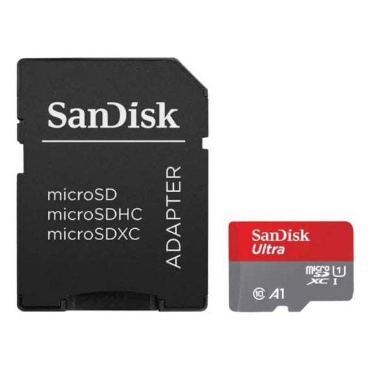 Scheda MicroSDXC Sandisk SDSQUAB-128G-GN6MT 128 GB UHS-I U1 A1 140 MB/s x2 con adattatore SD
