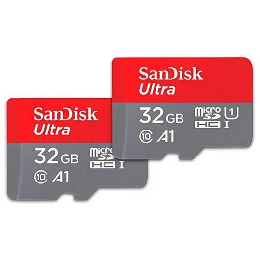 Carte mémoire Sandisk SDSQUA4-032G-GN6MT microSDHC 32 Go Classe 10 UHS-I x2 Adaptateur