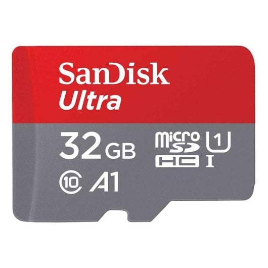 Carte mémoire Sandisk SDSQUA4-032G-GN6MT microSDHC 32 Go Classe 10 UHS-I x2 Adaptateur