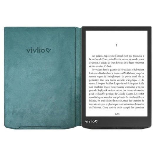 Funda protectora Vivlio HN-FP-PU-743G-SG-VVO pour InkPad 4 et InkPad Color 3 Verte