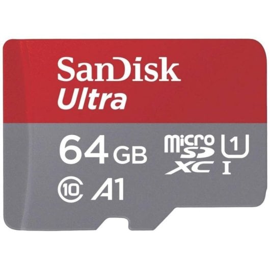 Cartão microSDXC Sandisk SDSQUAB-064G-GN6TA 64GB UHS-I U1 A1 140MB/s + Adaptador SD