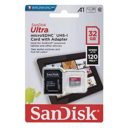 Carte microSD Sandisk SDSQUA4-032G-GN6TA 32GB UHS-I Classe 10 120MB/s