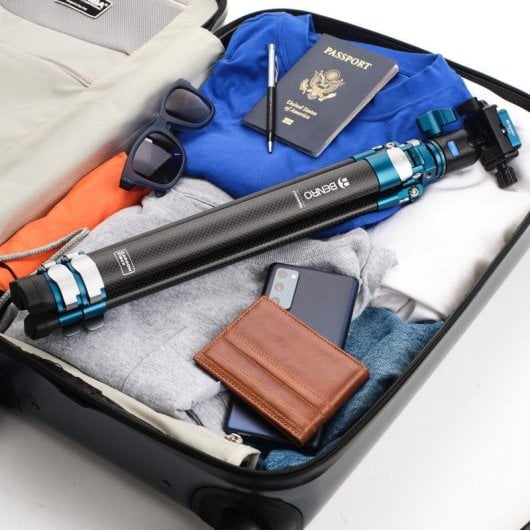 Trépied Benro TCBC13N00P fibre de carbone 110,5 cm 4 kg bleu/noir