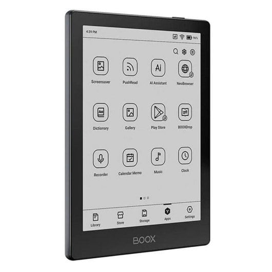 Livre électronique Boox Go 6 6" WiFi Bluetooth Android 11 32GB USB-C
