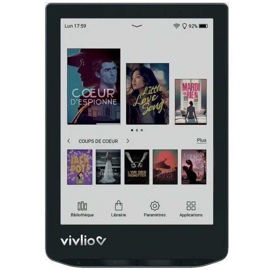 Livre électronique Vivlio PB634K3-1-VVO 6" Wi-Fi écran couleur E Ink étanche