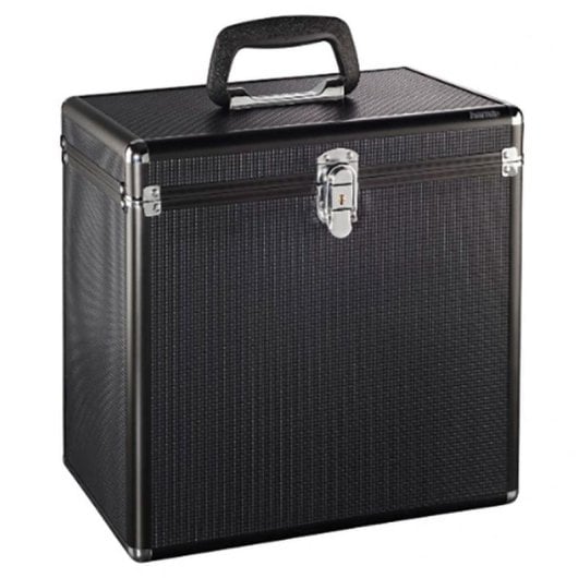 Estuche Hama 00181436 para 50 vinis alumínio preto monocromático