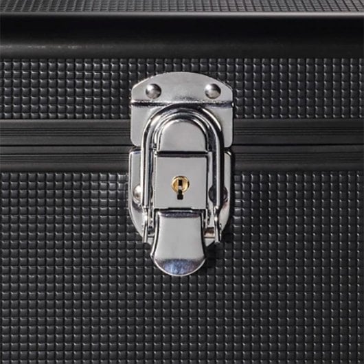 Estuche Hama 00181436 para 50 vinis alumínio preto monocromático