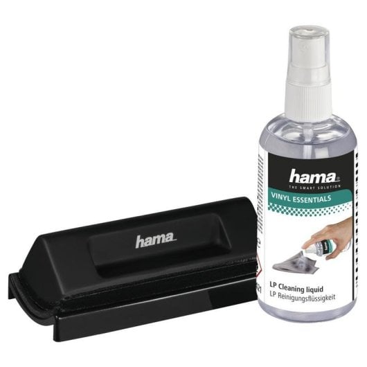 Kit de nettoyage vinyle Hama 00181421 brosse et liquide 100 ml noir