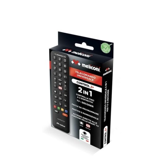 Fernbedienung Meliconi Control 2+ Universal für TV und Set-Top-Box IR Schwarz