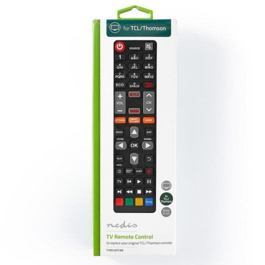 Mando a distancia Nedis TVRC45TCBK Universal IR Wireless para TV