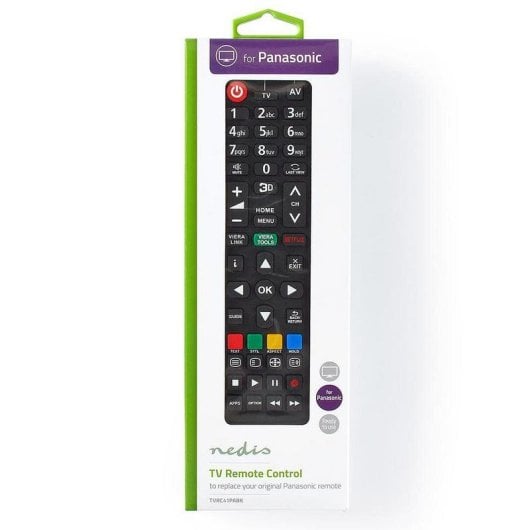 Mando a distancia Nedis TVRC45PASHBK Universal para TV IR Botones Negro