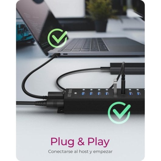 Hub ICY BOX 17 porte 5000 Mbit/s IB-HUB1717-U3 Alimentazione DC