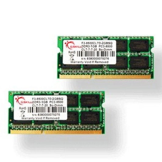 Memoria RAM G.Skill F3-8500CL7D-8GBSQ 8GB Kit 2x4GB DDR3 1066MHz CL7 SO-DIMM Unbuffered