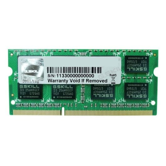 Memoria RAM G.Skill F3-1600C11S-8GSL 8GB 1x8GB DDR3 1600MHz CL11 SO-DIMM 204 pines Unbuffered 1.35V