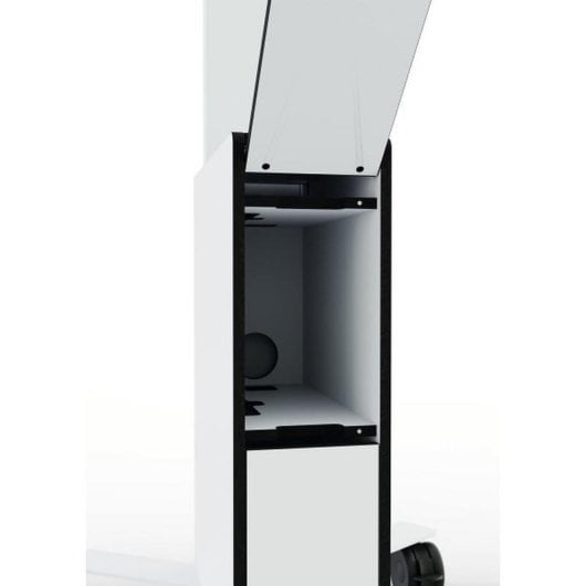 Support TV mobile Durable 3702-02 blanc VESA 100x100 pour écrans 19" à 43"