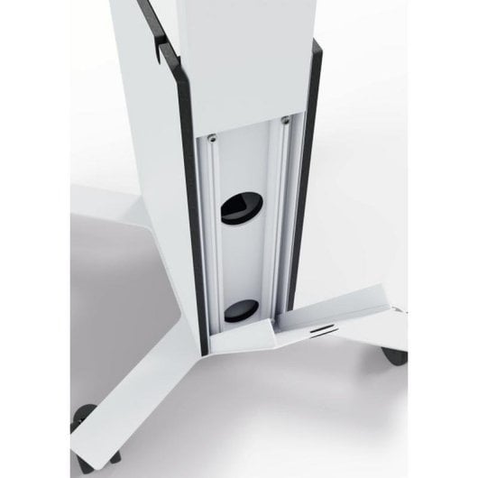 Support TV mobile Durable 3702-02 blanc VESA 100x100 pour écrans 19" à 43"