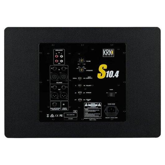Subwoofer Studio KRK S10.4 160W RMS Actif XLR RCA Contrôle Crossover MDF
