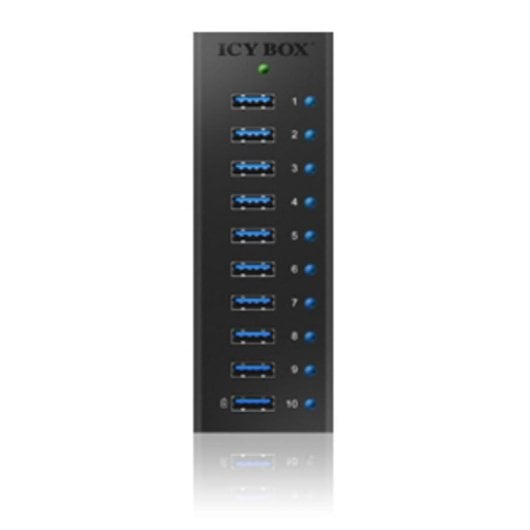 Hub ICYBOX 10 porte 5000 Mbit/s IB-AC6110 Alluminio USB 3.2 Alimentato