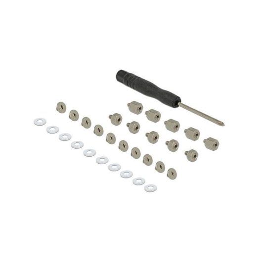 Kit de montage Delock 18288 pour SSD M.2 31 pièces acier inoxydable noir