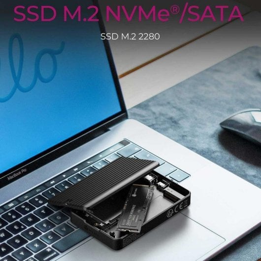 Caixa SSD Externa ICYBOX IB-CR601M-C31 M.2 Alumínio Preto USB-C CFexpress