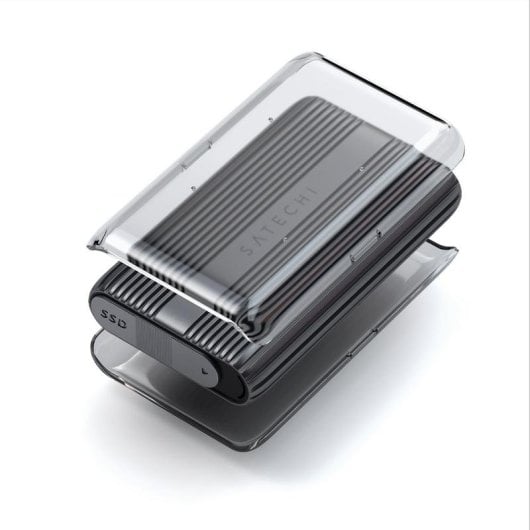 Caja externa Satechi SA-ST-EU4NPM M.2 NVMe Aluminio Gris USB4 Transparente