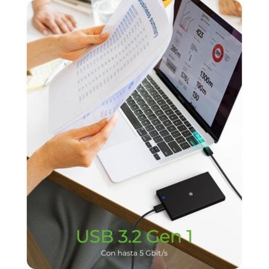 Caixa SSD Externa ICY BOX IB-200T-C3 2.5" Plástico Preto USB-C SATA Plug and Play