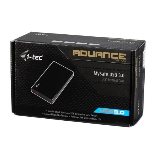 Externe Festplattengehäuse i-tec MySafe Advance 3.5" Aluminium Schwarz USB 3.0 Vertikal