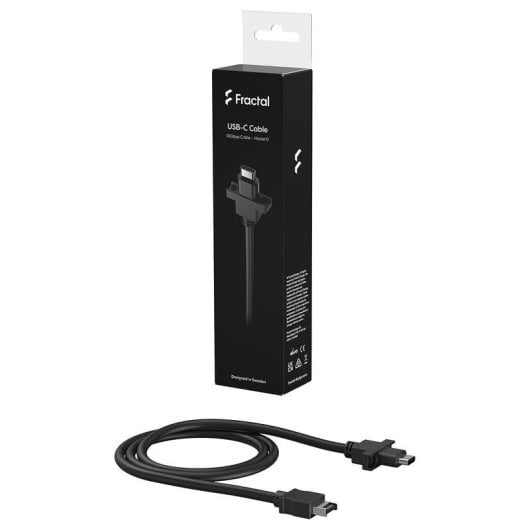 Cable USB Fractal FD-A-USBC-001 0,67 m USB-C 10 Gbps Negro