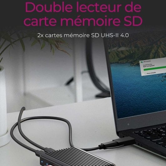 Box SSD ICY BOX IB-CR602M-C31 M.2 Alluminio Nero USB-C SD 4.0 NVMe SATA