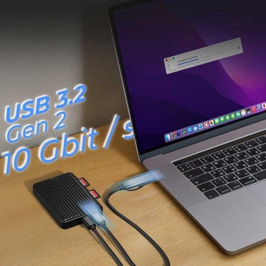 Box SSD ICY BOX IB-CR602M-C31 M.2 Alluminio Nero USB-C SD 4.0 NVMe SATA