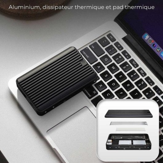 Box SSD ICY BOX IB-CR602M-C31 M.2 Alluminio Nero USB-C SD 4.0 NVMe SATA