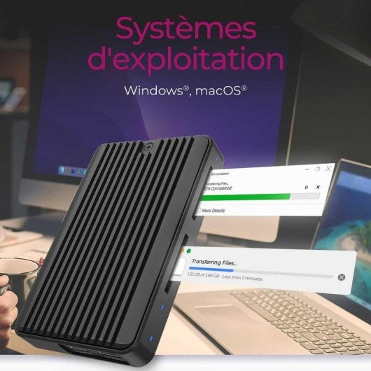 Box SSD ICY BOX IB-CR602M-C31 M.2 Alluminio Nero USB-C SD 4.0 NVMe SATA