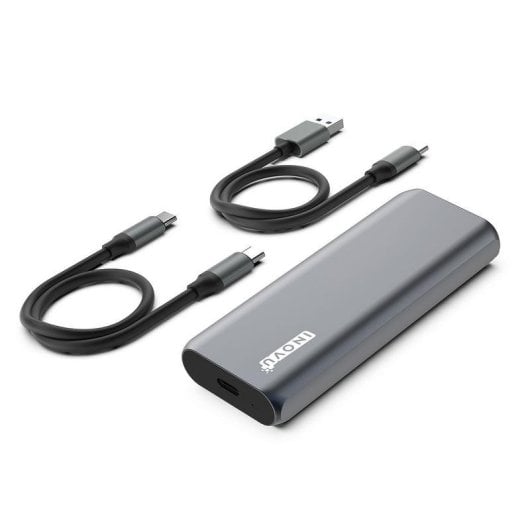 Boitier externe SSD INOVU INBU3M2NS M.2 NVMe SATA Aluminium Gris USB-C LED