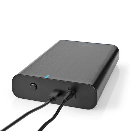 Box HDD NEDIS HDDE35410BK 3.5" Alluminio Nero USB-C USB-A Compatibile SATA