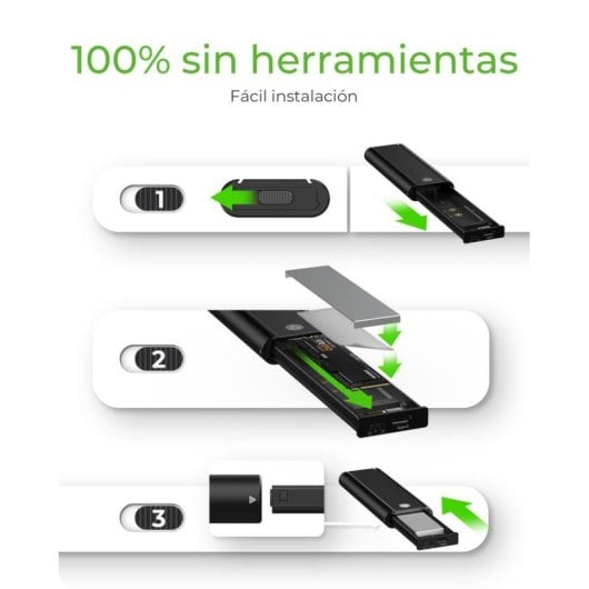 Box SSD ICYBOX IB-1807MT-C31 M.2 NVMe Alluminio Nero USB Type-C