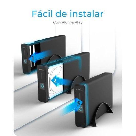 Box Esterna ICY BOX IB-382H-C31 2.5/3.5" Alluminio Plastica Nero Hot-Swap USB-C