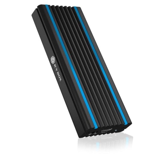 Caja SSD ICY BOX IB-1824ML-C31 M.2 PCIe Alluminio Nero RGB USB-C
