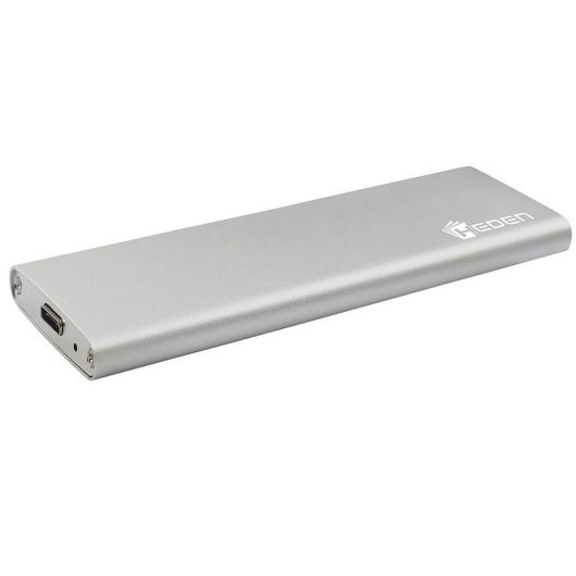 Boîtier SSD M.2 Heden 0-BEHEDM2ALU Aluminium Extérieur USB 3.1 Type C Argent