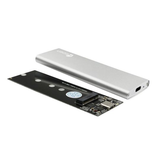 Boîtier SSD M.2 Heden 0-BEHEDM2ALU Aluminium Extérieur USB 3.1 Type C Argent