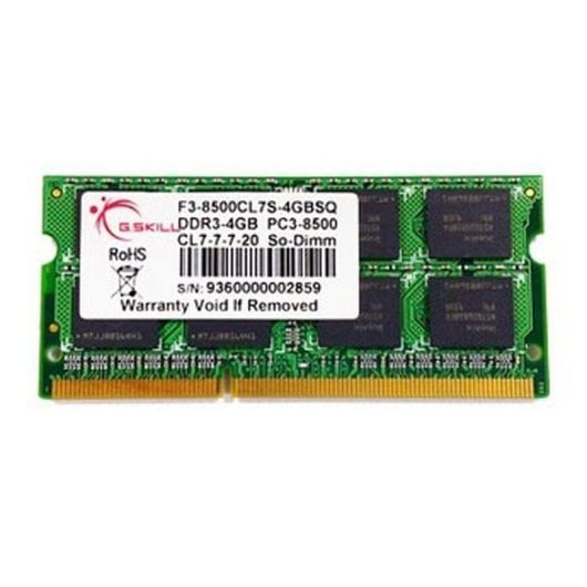 Mémoire RAM G.Skill F3-8500CL7S-4GBSQ 4GB 1x4GB DDR3 1066MHz CL7 SO-DIMM ECC