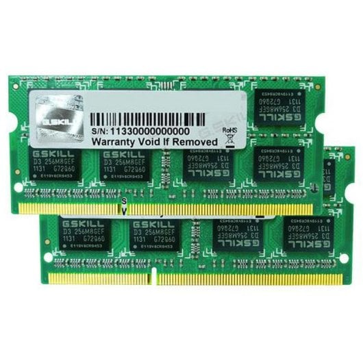 Memoria RAM G.Skill F3-10666CL9D-8GBSQ 8GB Kit 2x4GB DDR3 1333MHz CL9 SO-DIMM
