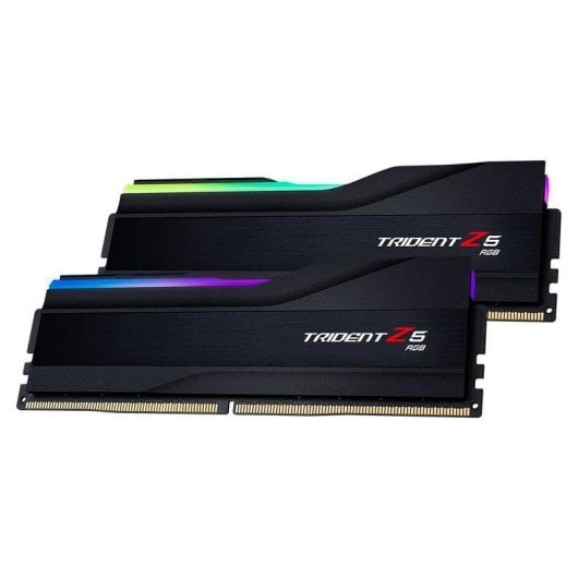 Mémoire RAM G.Skill Trident Z5 RGB F5-6000J2836G16GX2-TZ5RK 32GB Kit 2x16GB DDR5 6000MHz CL28 Intel XMP RGB Noir