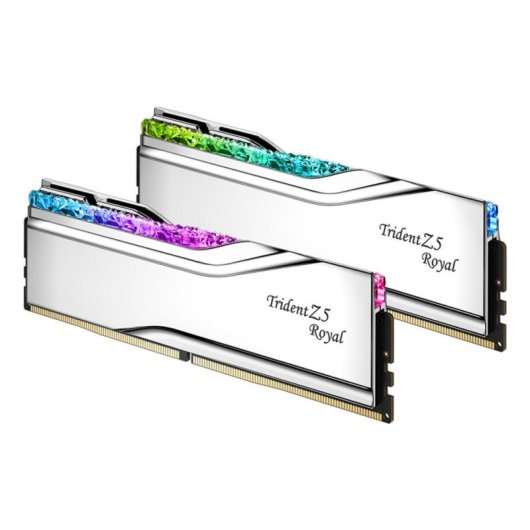 Mémoire RAM G.Skill Trident Z5 Neo RGB F5-6800J3445G16GX2-TR5S 32GB 2x16GB DDR5 6800MHz CL34 RGB XMP Argent